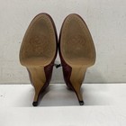 Vince Camuto Burgundy Solid Ankle Heel Booties Women Size 7.5 — photo 7
