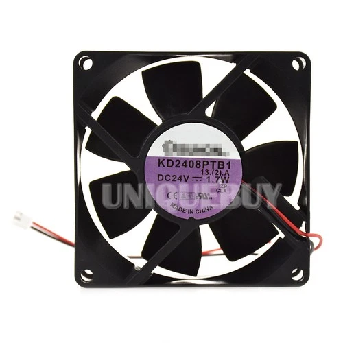 Cooling fan KD2408PTB1 for Sunon Inverter Cooler 80*80*25mm 24V 1.7W 2pin