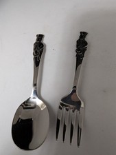 Royal Doulton "Bunnykins Tally-Ho" USA Child's Spoon and Fork Stainless