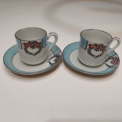 Vintage Lot Of NORITAKE HAND PAINTED DEMITASSE CUPS & SAUCERS - Miniature Doll