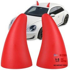 1 Pair Car Roof Decals Devil's Horns 3D Cool Bull Horns Anti Red horns