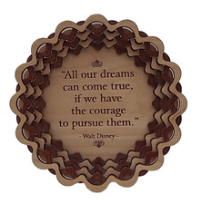 Tim Weberding 6" Artisan Layered Scalloped Edge Trinket Bowl w/ Disney Quote