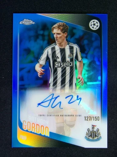 2025-26 Topps Chrome UEFA Anthony Gordon Auto Blue /150