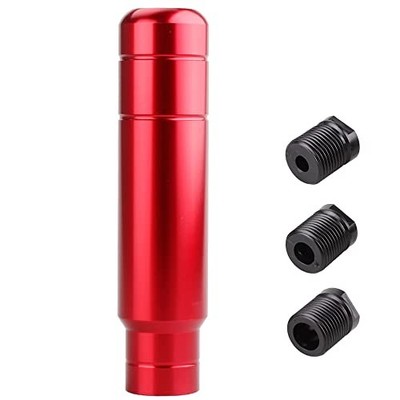 BARTOO Aluminum Alloy Heavy Weighted Shifter Knob, 5'' Auto Gear Shift Knob, Red
