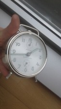 Kienzle 45/6643 REPEAT ALARM INOX OROLOGIO DA TAVOLO VINTAGE A CARICA MANUALE