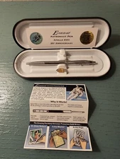 Vintage EverSharp Astronaut Pen & Pin Set In Case W/Paperwork-Works