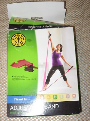 Gold's Gym Adjustable Resistance Band Set New Open Box