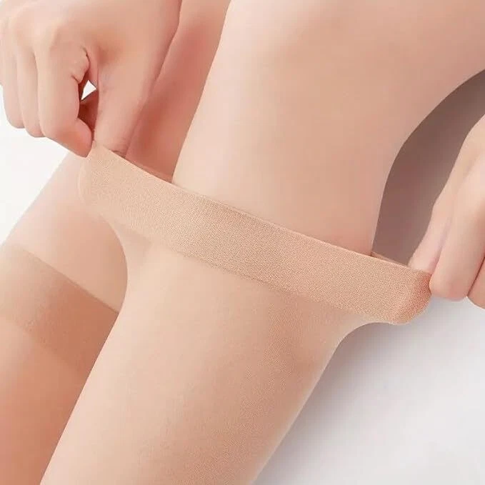 Paquete de 3-12 pares de calcetines hasta la rodilla para mujer pantalones calcetines elásticos suaves materiales finos Foto 3 de 4