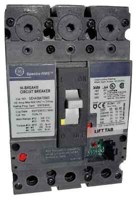 GE SEHA36AT0100 - Spectra Rms Molded Case Circuit Breaker, 3P 100A, 600V