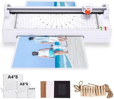 Tacklife MTL02 5-in-1 Hot/Cold Laminator for Home/Office - Laminating Machine