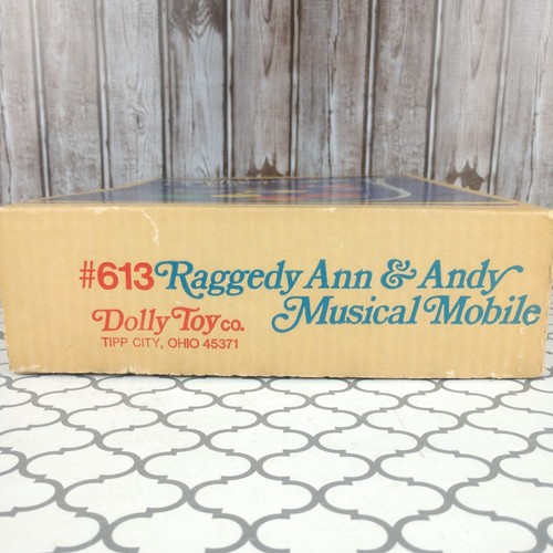 Vtg. DOLLY TOY CO RAGGEDY ANN & ANDY MUSICAL NURSERY MOBILE FOR CRIB 1976 Retro - Picture 12 of 17