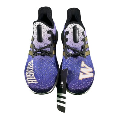 NWT Adidas Boost Speedfactory AM 4 Washington Huskies Ultra Purple Gold Size 9.5 Adidas Speedfactory AM 4 Washington Huskies Ultra Purple  main image 3