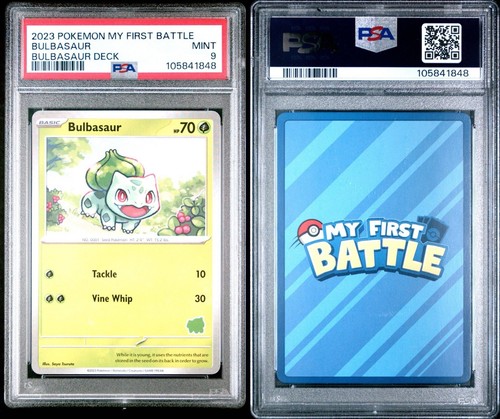 Bulbasaur Ivysaur My First Battle PSA 9 Sequential Set Bulbasaur Deck Stamped - Bild 3 von 8