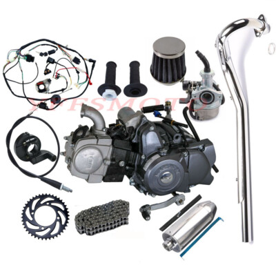 Lifan 125cc Electric Start Engine Motor w/Wiring Carby Kit for Z50R CT110 CRF50F