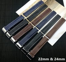 22 24 mm Silikon Kautschuk Uhrenarmband/-band für Breitling Navitimer World &...