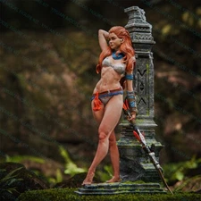 1/24 Jungle Girl Effigy Uncolored Unassembled 3D Printed Sesin Model Toy Kit