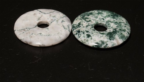 Edelstein Donuts A-L 20 30 40 50 mm für Lederband Kette Pi Scheibe Steinschatz - Bild 86 von 273