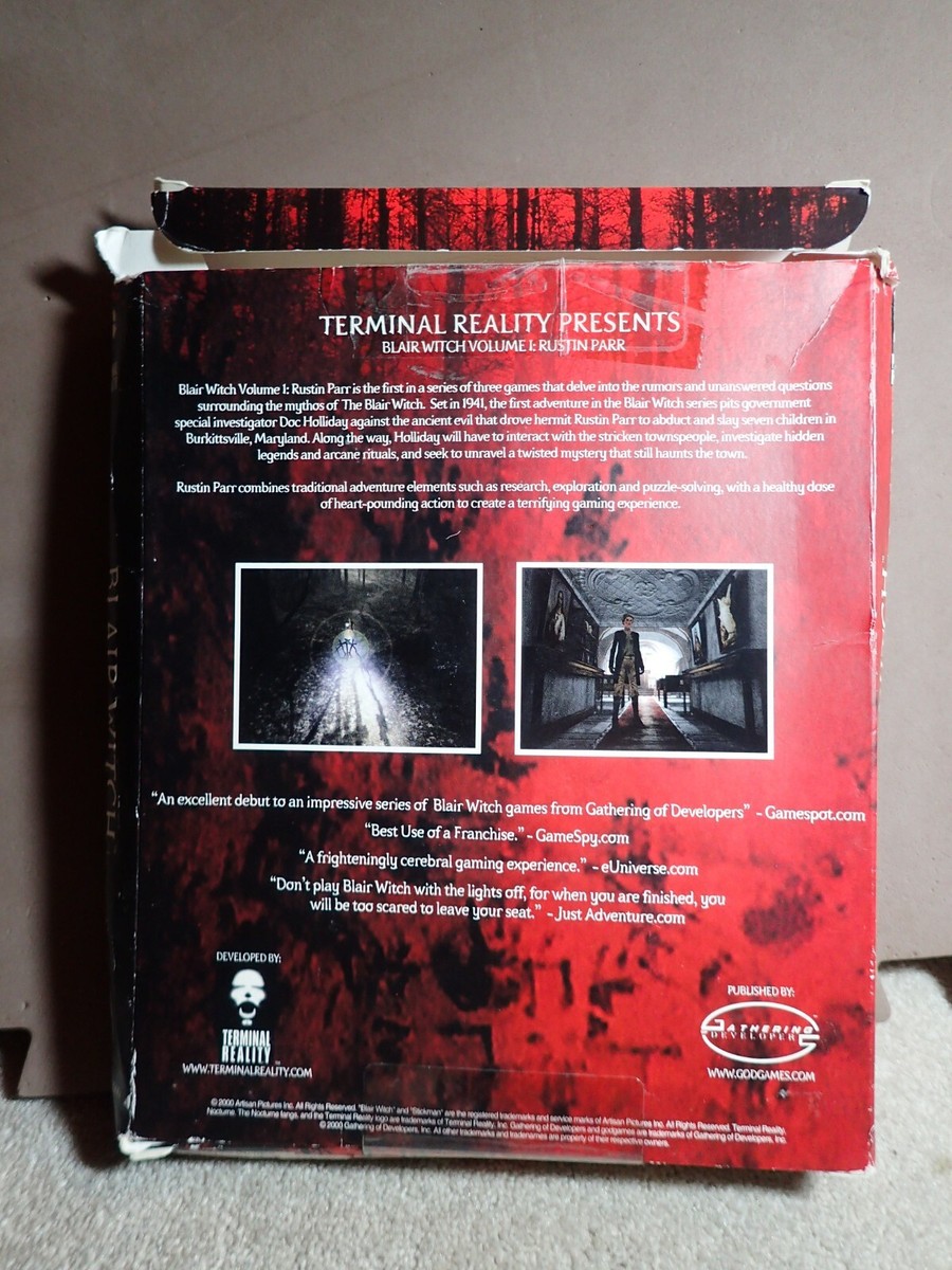 Blair Witch Vol. 1: Rustin Parr (PC, 2000) Big box Horror Game