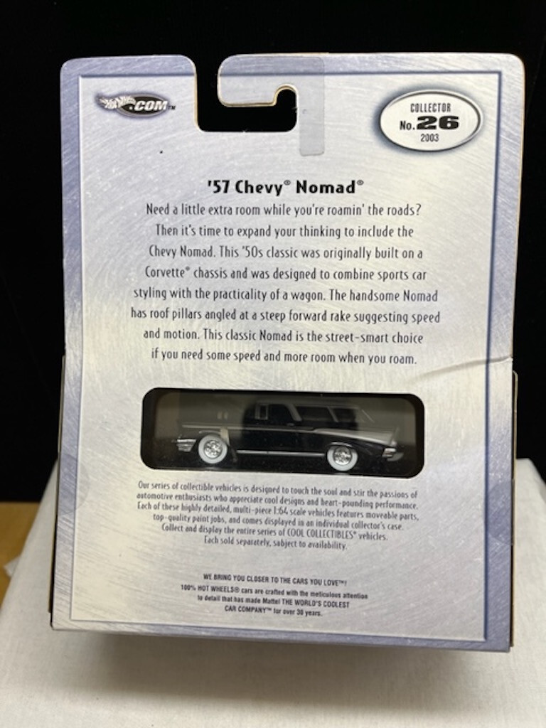 Hot Wheels 100 Percent Black Box '57 Chevy Nomad Black and