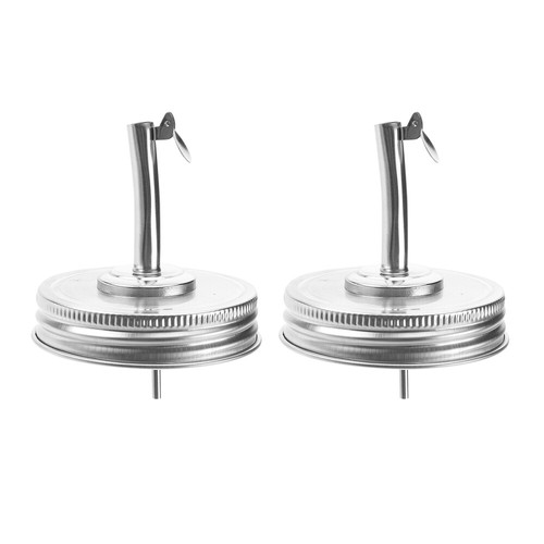 2 Pcs Oil Can Lid Mason Jar Tops Canning Seal for Jars Food Accessories
