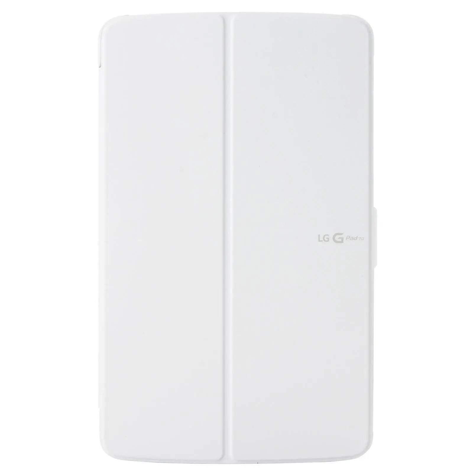 Housse LG G Pad 7 blanche Quick Cover idéale pour regarder vos séries en voyage