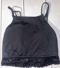 Capezio Crop Top Black With Built In Bra Adult Size Small