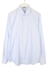 SUITSUPPLY Try On Extra Slim Fit Formal Shirt Men's 45L / 17 3/4L Pinstriped