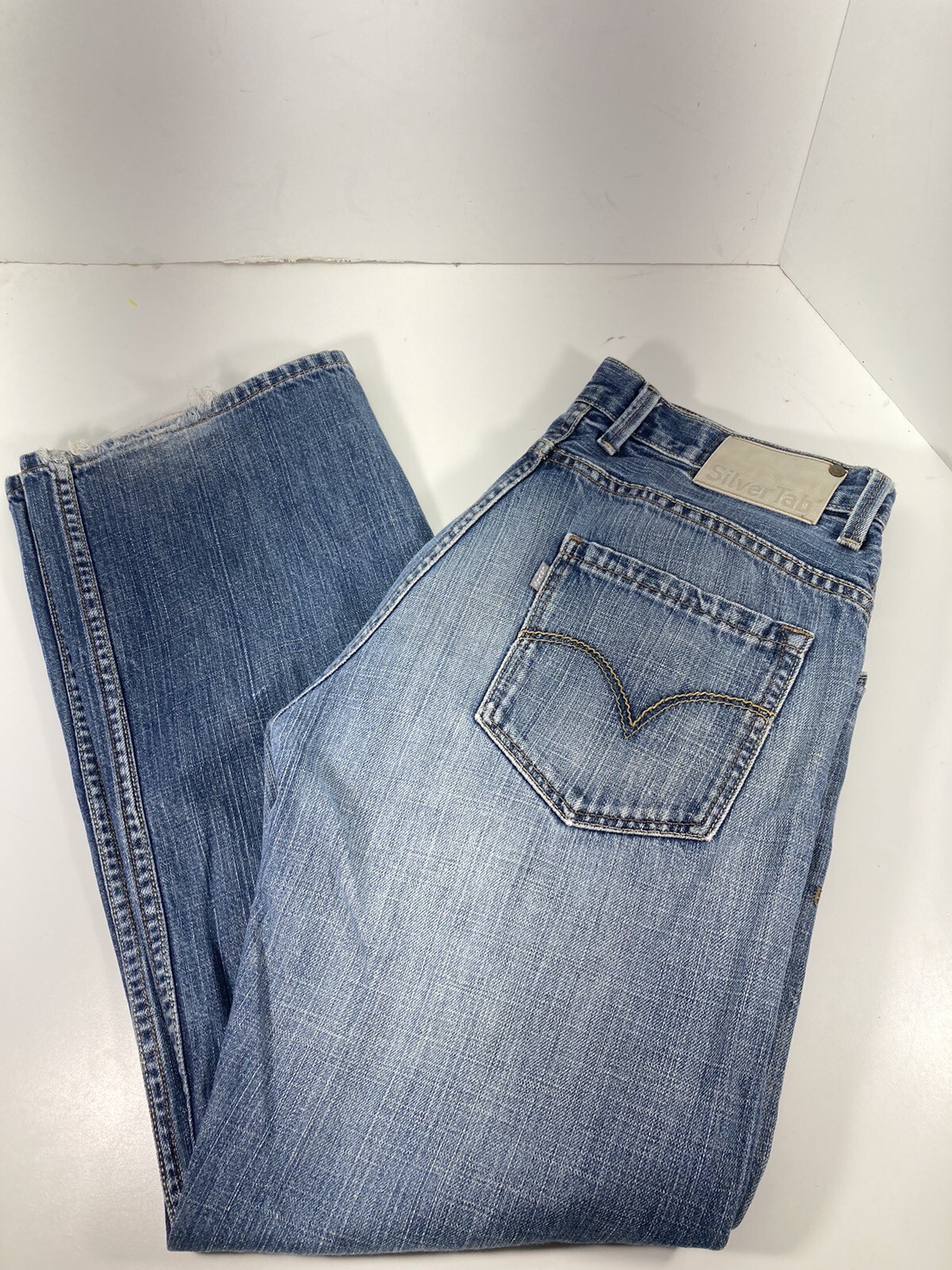 Levis Silvertab Jeans Men Size 34X32 Blue Denim Relaxed Fit Boot Cut Vinatge Y2K