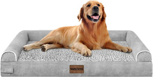 Orthopedic XL Dog Bed - Washable Memory Foam with Waterproof Cover
