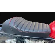 BLACK SOLO RIDER SEAT FIT FOR ROYAL ENFIELD INT650 INTERCEPTOR 650 2018 - 2024