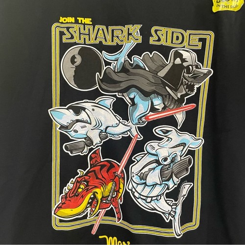 NWT Join the “Shark Side” Star Wars youth t-shirt Glow Marineland size Y Large - Picture 2 of 5