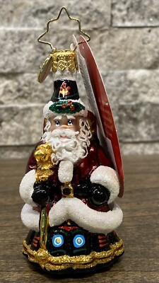 Christopher Radko *NEW* FESTIVE FOLK SANTA Christmas Ornament 1021387 Little Gem