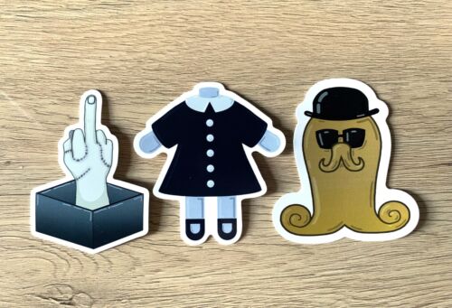 Addams Family - Wednesday Addams Sticker Set of 3 - 3" vinyl custom made - Picture 1 of 4