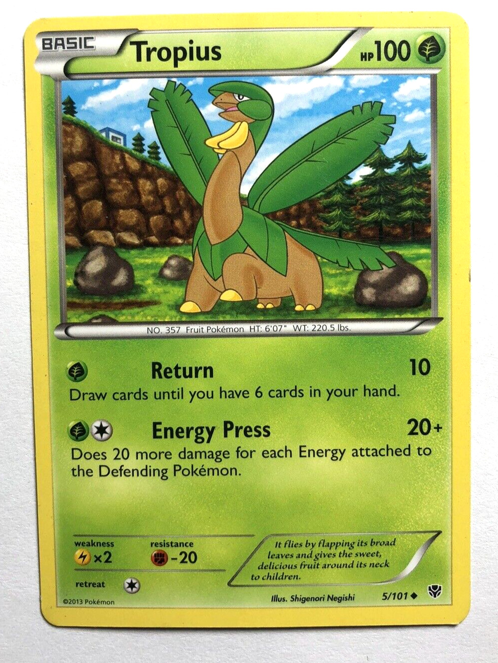Tropius 5/101 Plasma Blast Pokemon Regular Uncommon PLAYED MP