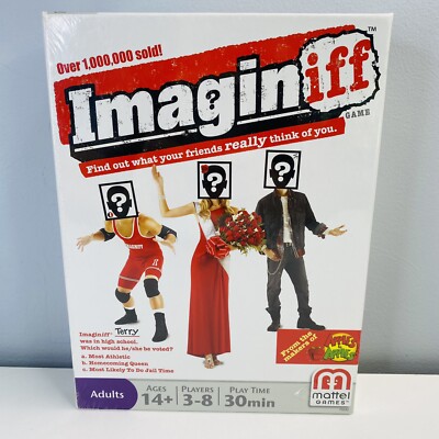 Imaginiff Mattel Board Card Game Imagine If 14+ Adult 2012 Party Game Night NEW