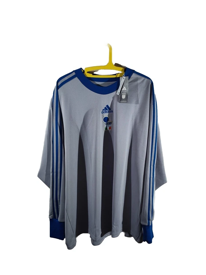 Camiseta de portero Adidas Italia manga larga gris y azul talla XL HT3473 Foto 2 de 4