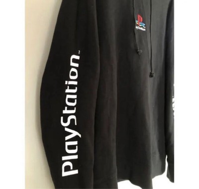 PlayStation Parker Black XL Hoodie Arm Logo Relaxed Fit Casual 