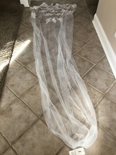 Wedding Veil 8.5ft Long Cathedral Lace Edge Bride Wedding Bridal Long Veil Comb