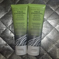 Pacifica Super Green Detox Kale Charcoal Detox Facial Mask 2.25oz Lot Of 2