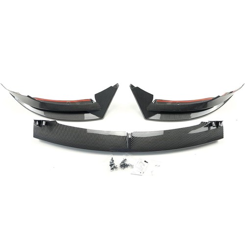 ✅Carbon Style ABS Front Bumper Lip Spoiler Splitter For Tesla Model Y 2020-2023✅ - Picture 3 of 8