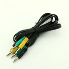 3 Pole 3 x 3.5mm Male Plug to 3 x 3.5mm 1/8" Male Audio Connector Cable Cord 5ft