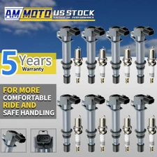 8X Ignition Coil + Spark Plugs For Jeep Liberty Dodge Ram Chrysler Aspen UF270