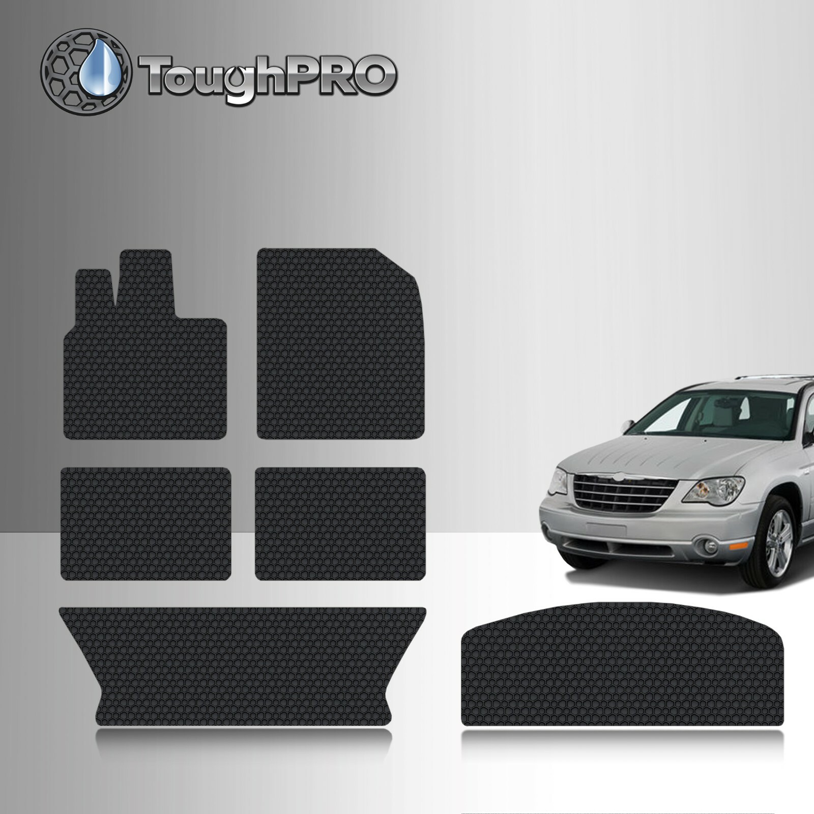 ToughPRO Floor Mats Full Set Black For Chrysler Pacifica All Weather 20042008 eBay