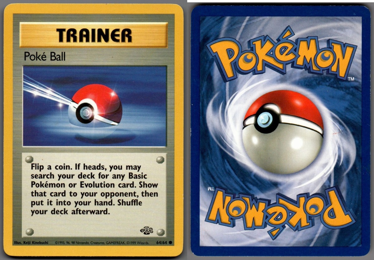 1999 Pokemon, Jungle, #64/64 Poke Ball, Common | eBay
