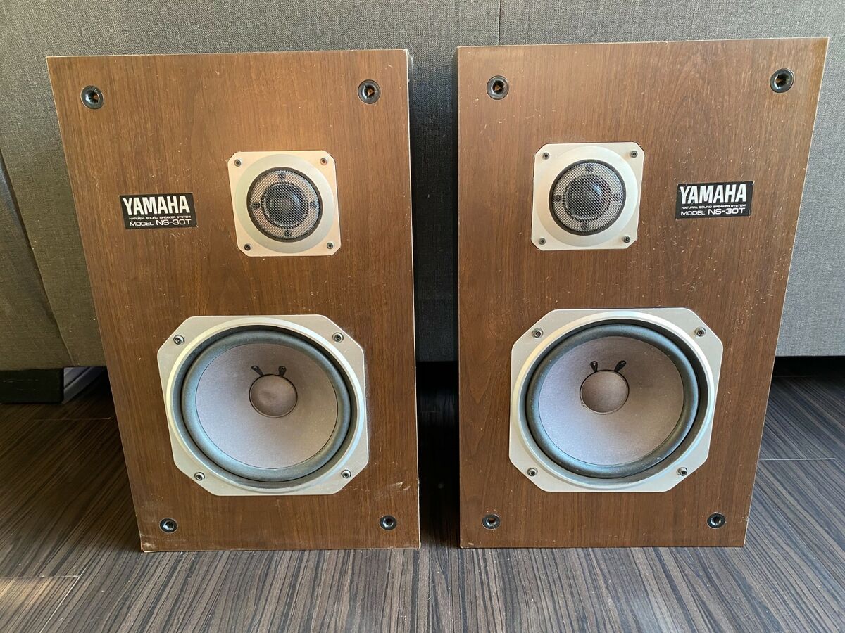 RARE Yamaha NS-30T Natural Sound Speakers With Wood Finish RARE Yamaha NS-30T Natural Sound Speakers With Wood Finish
