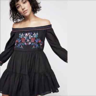 green emerald velvet dress Free People Fleur Du Jour Dress, Sweet Bohemian Embroidered Summer Dresses  from Spool 72 main image 0