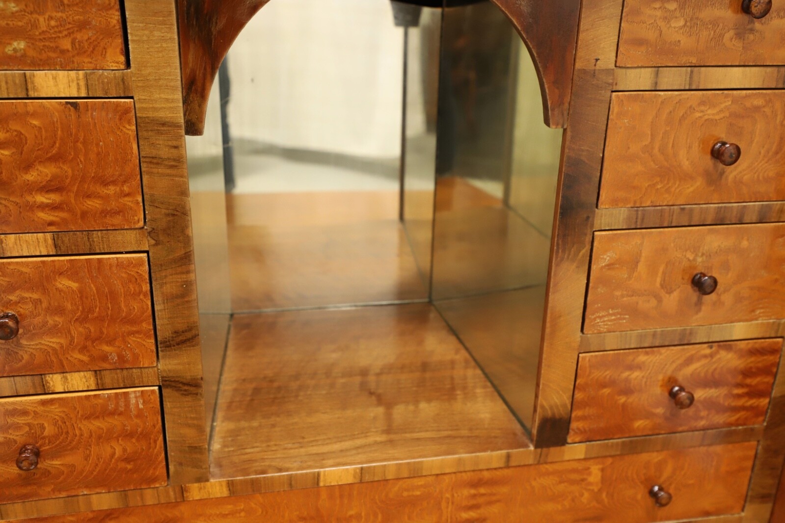 Antique 19th Century Walnut Austrian Biedermeier Abatante Secretary Desk