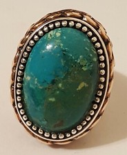 Barse Turquoise Oval Stone Surrounded by Ster...