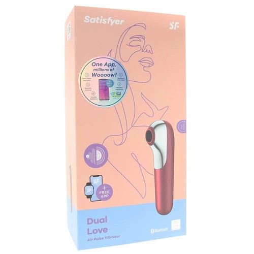 Satisfyer Dual Love Air Pulse Vibe in Pink Clitoral Stimulator - Picture 2 of 4