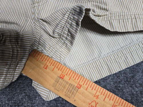 Patagonia Railroad Stripe Organic Cotton Shorts Women's Size 8 Tan & White - Picture 6 of 7